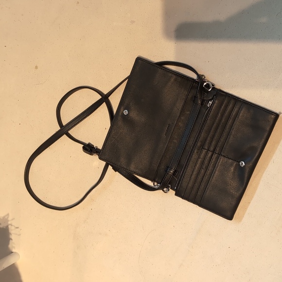 AllSaints Claremont Snake Embossed Leather Crossbody NWT - Picture 3 of 6